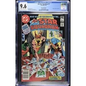 🔑🔥All-Star Squadron #1 - Key 1st NEWSSTAND SCARCE RARE -CGC 9.6 105008